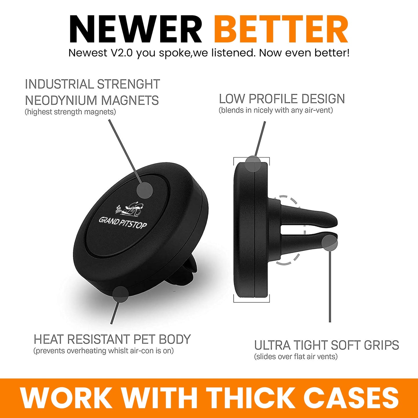 GRAND PITSTOP™ Jaw Grip Mobile Holder – Secure Navigation