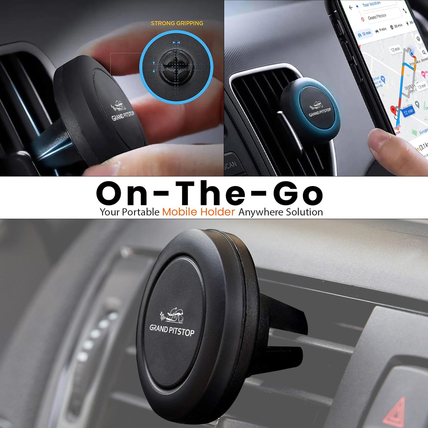 GRAND PITSTOP™ Jaw Grip Mobile Holder – Secure Navigation