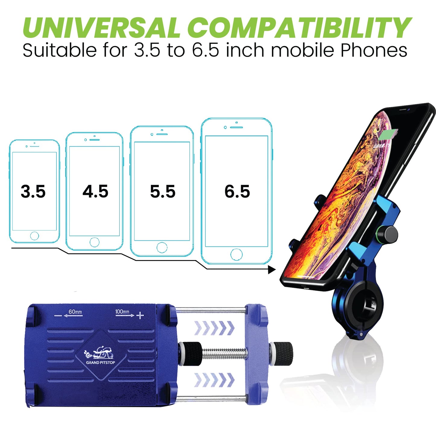 GRAND PITSTOP™ Jaw Grip Mobile Holder – Secure Navigation