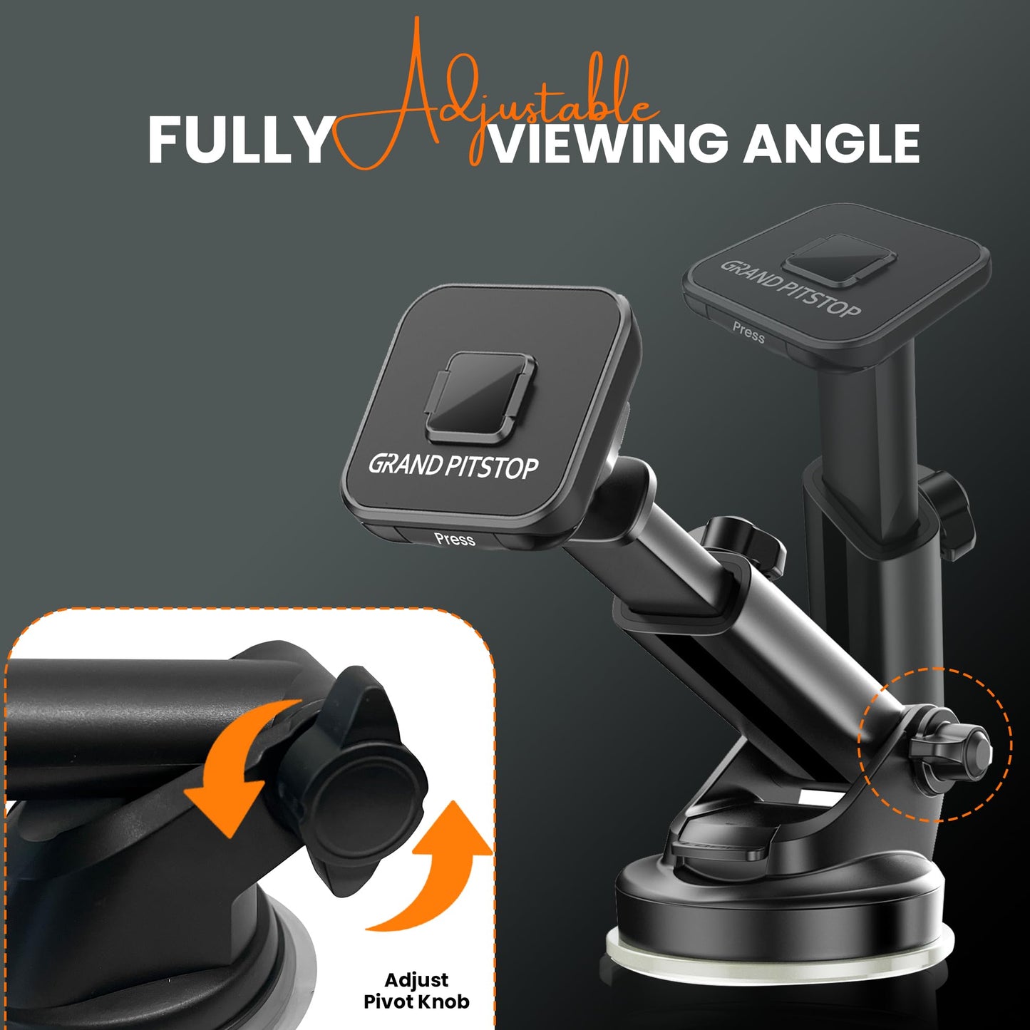 GRAND PITSTOP™ Jaw Grip Mobile Holder – Secure Navigation