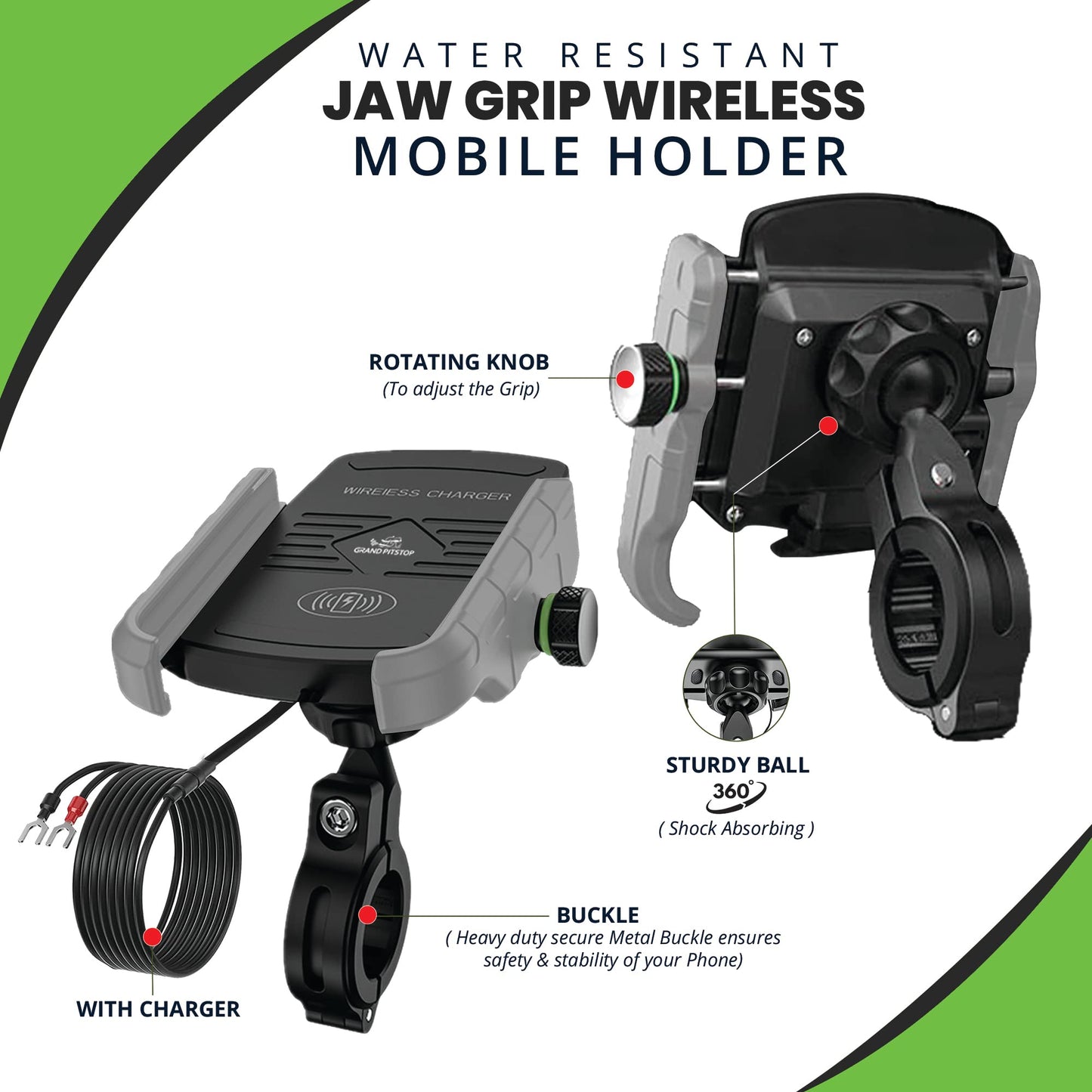 GRAND PITSTOP™ Jaw Grip Mobile Holder – Secure Navigation