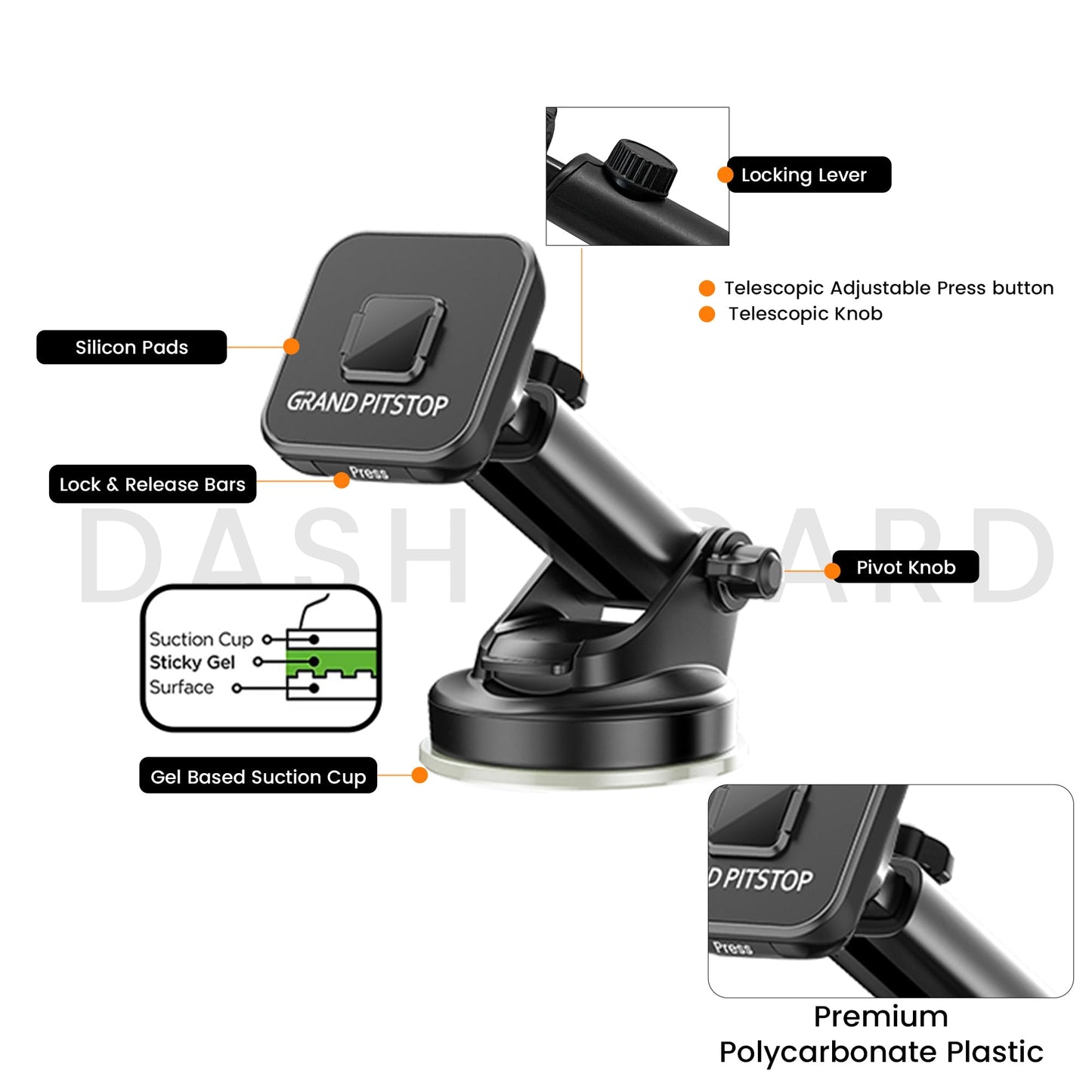 GRAND PITSTOP™ Jaw Grip Mobile Holder – Secure Navigation