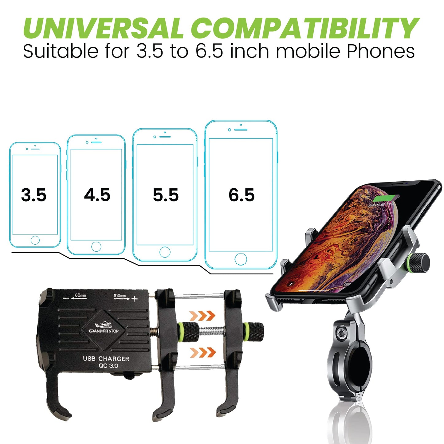 GRAND PITSTOP™ Jaw Grip Mobile Holder – Secure Navigation