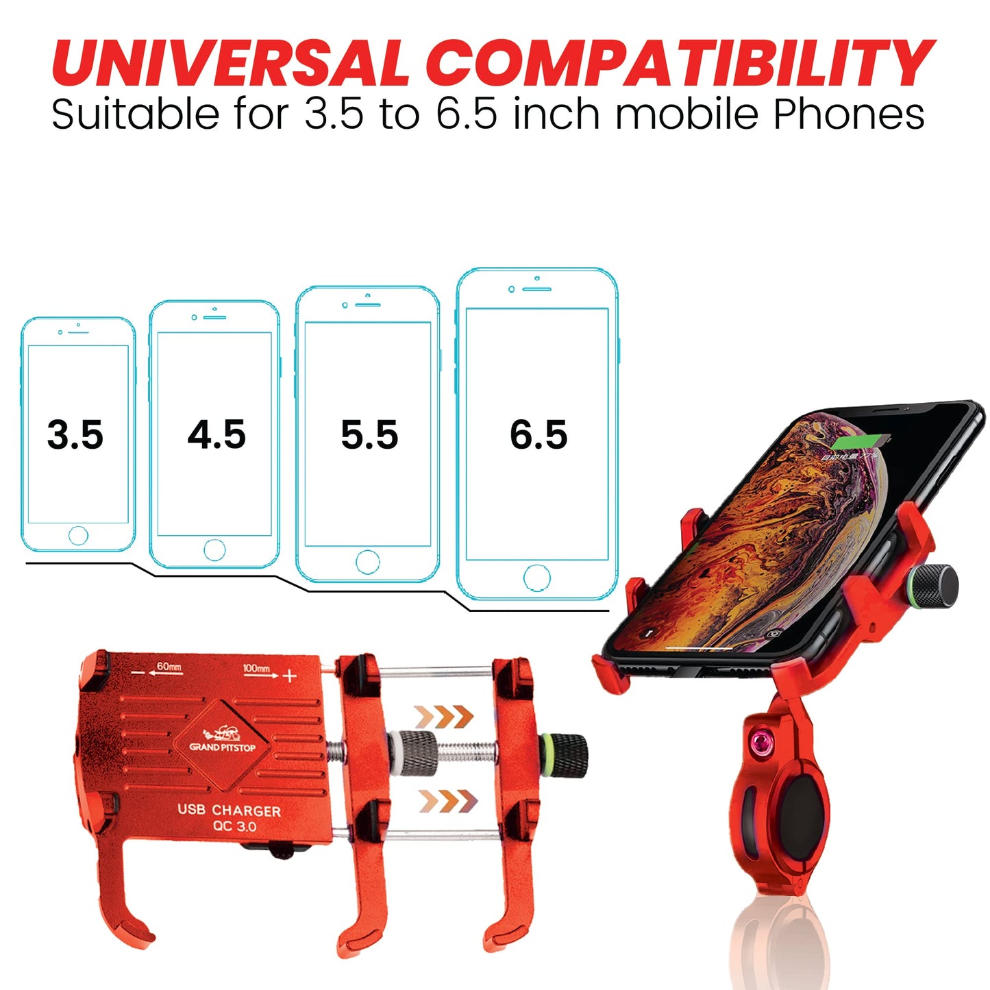 GRAND PITSTOP™ Jaw Grip Mobile Holder – Secure Navigation