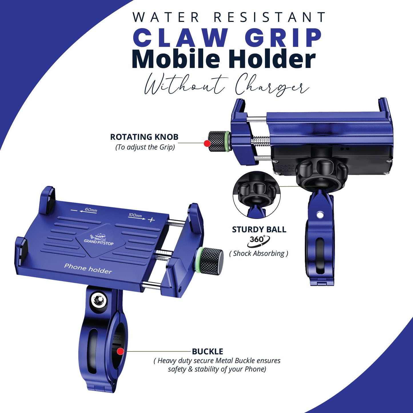 GRAND PITSTOP™ Jaw Grip Mobile Holder – Secure Navigation